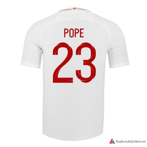 Camiseta Seleccion Inglaterra Primera equipación Pope 2018 Blanco